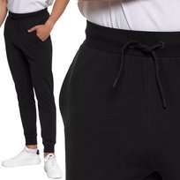 Spodnie Męskie Dresowe Bawełniane Z Kieszeniami Wiązane Wygodne Moraj 3Xl Black