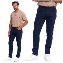 SPODNIE MĘSKIE Eleganckie Chinosy Gładkie z kieszeniami MORAJ r. 31