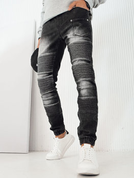 Spodnie męskie jeansowe joggery czarne Dstreet UX4222-L - Dstreet