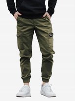 Spodnie Męskie Materiałowe Bojówki Jogger Oliwka Khaki Jigga Wear Cargo Xxl