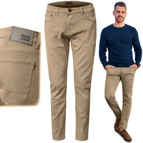 SPODNIE Męskie TWILLOWE Bawełniane BEŻOWE Regular W30/L32 Pako Jeans