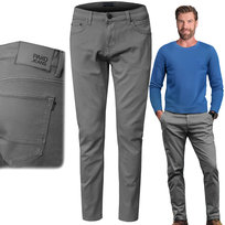 SPODNIE Męskie TWILLOWE Bawełniane SZARE Regular W31/L32 Pako Jeans