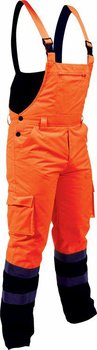 Spodnie na szelkach ocieplane YATO, pomarańczowe, rozmiar L - YATO