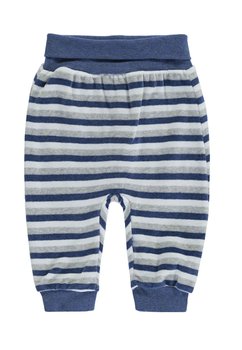 Spodnie niemowlęce chłopięce, niebiesko-szare w paski, Bellybutton - BellyButton
