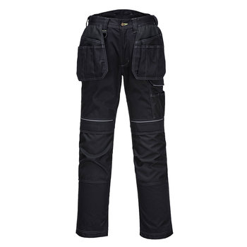 Spodnie PW3 z kieszeniami kaburowymi Czarny 48 - Portwest