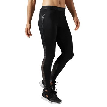 Spodnie Reebok Workout Show Mesh Logo damskie legginsy getry sportowe termoaktywne-XS - Reebok