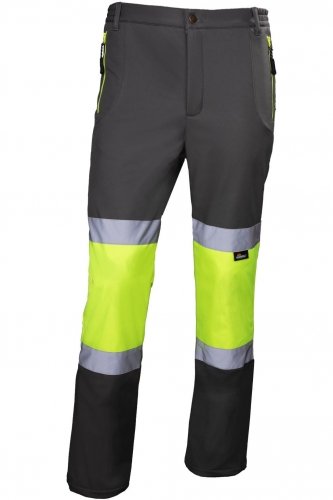 SPODNIE ROBOCZE OSTRZ.SOFTSHELL ŻÓŁ-SZAR.L