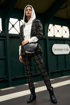 Spodnie w kratę-XS - Moodo