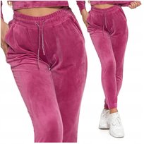 SPODNIE WELUROWE DAMSKIE Wysoki Stan Ściągacze Modny Kolor MORAJ S