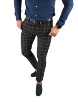 Spodnie wizytowe czarne krata DJ03 W40