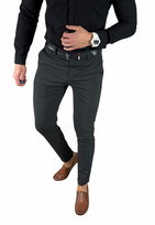 Spodnie wizytowe slim chino gładkie grafitowe/antracyt DJ012 W33