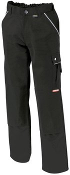 Spodnie z paskiem w talii, płótno, 320 g/m², rozmiar 56, czarne - Inna marka