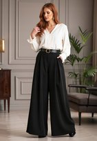 Spodnio spódnica - Spódnico spodnie eleganckie - Czarny M1134 r. S/M FIGL