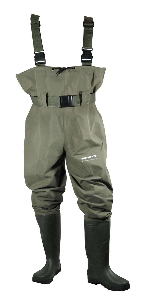 WADERS CS PVC T47 – Cuissardes De Pêche En PVC, Rapport Qualité-prix, Faciles à Utiliser, Marque CARP SPIRIT