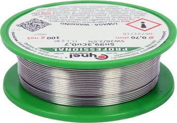 Spoiwo, Drut Lutowniczy Z Topnikiem 0,7Mm, 100G - Cynel