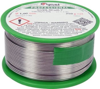 Spoiwo, Drut Lutowniczy Z Topnikiem 1,0Mm, 250G - Cynel