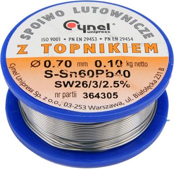 Spoiwo lutownicze sn60pb40 0,7/100 76806 Cynel - Cynel