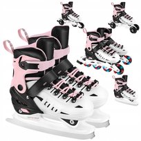 SPOKEY 5w1 Łyżworolki Rolki Łyżwy Figurowe Regulowane Dziecięce Kółka LED