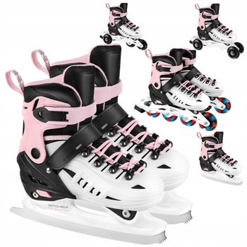 SPOKEY 5w1 Łyżworolki Rolki Łyżwy Figurowe Regulowane Dziecięce Kółka LED - Spokey