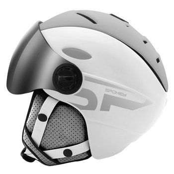 Spokey, Kask z wizjerem, Montana, biały, rozmiar M - Spokey