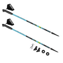Spokey, Kij nordic-walking regulowane, Meadow BK/BL, niebieski, 105-135 cm Spokey