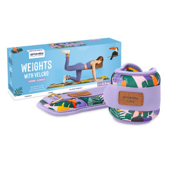 Spokey Obciążenia na rzep 0,5 kg Home Jungle Form fioletowe - Spokey