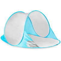 Spokey, Parawan plażowy samorozkładający, Altus, niebieski, 195x100x85 cm 