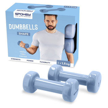 Spokey Zestaw hantli SHAPE 2x1,5kg winylowe - Spokey