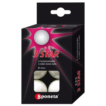 Sponeta, Piłeczki do tenisa stołowego, 6 szt - Sponeta
