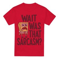SpongeBob SquarePants Koszulka Męska Sarcasm (XL 8,5-9 / Ciemnowiśniowy) Nickelodeon