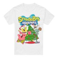SpongeBob SquarePants Męska Koszulka Z Choinką (XXL (193cm) / Ciepły Biały) Nickelodeon