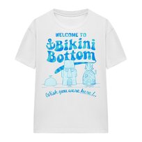 SpongeBob SquarePants T-Shirt Unisex Dla Dorosłych Bikini Bottom Welcome (M / Ciepły Biały) Nickelodeon
