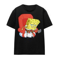 SpongeBob SquarePants T-Shirt Unisex Dla Dorosłych Head Out Meme (XXL (193cm) / Czarny) Nickelodeon