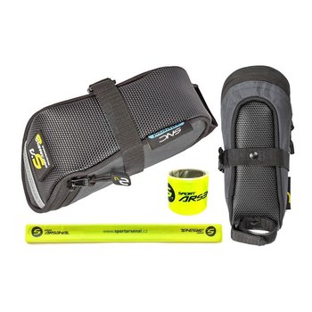 Sport Arsenal, Sakwa pod siodło na rzepy 506, czarno-limonkowa - Sport Arsenal