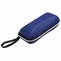 Sportowe ETUI NA OKULARY przeciwsłoneczne twarde na zamek z UCHWYTEM Granat