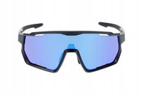 SPORTOWE OKULARY PRZECIWSŁONECZNE OX OPTICS GLIDE BLACK BLUE LUSTRZANE TR90