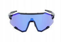 SPORTOWE OKULARY PRZECIWSŁONECZNE OX OPTICS VELOX BLACK BLUE LUSTRZANE TR90
