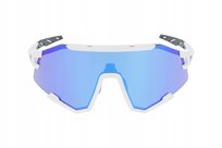 SPORTOWE OKULARY PRZECIWSŁONECZNE OX OPTICS VELOX WHITE BLUE LUSTRZANE TR90