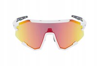 SPORTOWE OKULARY PRZECIWSŁONECZNE OX OPTICS VELOX WHITE RED LUSTRZANE TR90