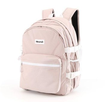 Sportowy miejski plecak z wodoodpornej tkaniny plecak na laptopa do szkoły Himawari, różowy jasnoróżowy - Himawari