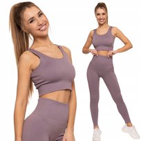 Sportowy Top Damski Z Krótkim Rękawem Wygodny Trening Komfortowy Moraj Violet L/Xl