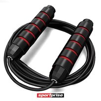 Sportprise, Skakanka Fitness Z Łożyskiem Regulowana, czerwona