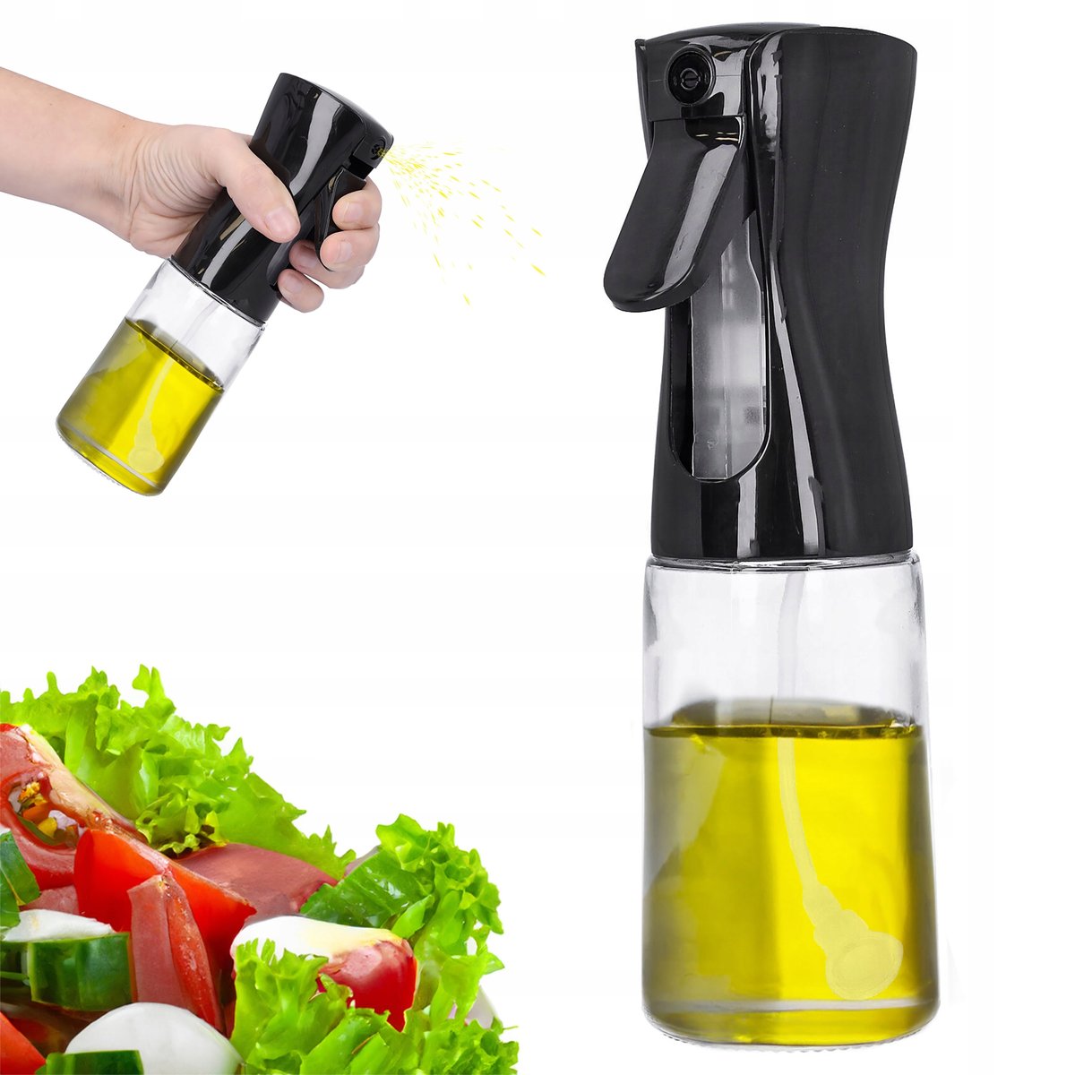 Zdjęcia - Pojemnik na żywność Spray do oleju spryskiwacz na olej ocet oliwę szkło dozownik butelka 190ml