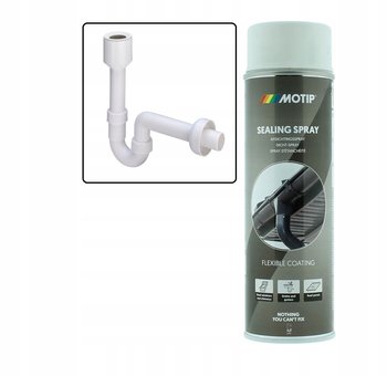 SPRAY USZCZELNIAJĄCY Guma do odpływów wanien brodzików Motip 500ml biały - Motip