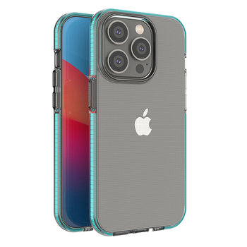 Spring Case Etui Iphone 14 Pro Silikonowy Pokrowiec Z Ramką Jasnoniebieskie - Hurtel