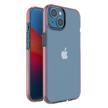 Spring Case Etui Iphone 14 Silikonowy Pokrowiec Z Ramką Jasnoróżowe - Hurtel