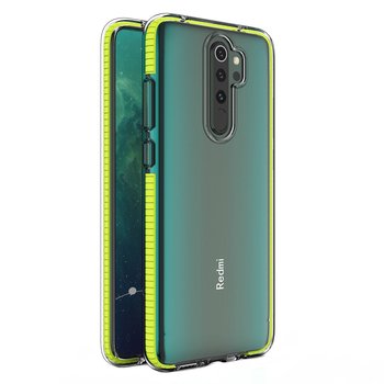 Spring Case pokrowiec żelowe etui z kolorową ramką do Xiaomi Redmi Note 8 Pro żółty - Żółty - Hurtel