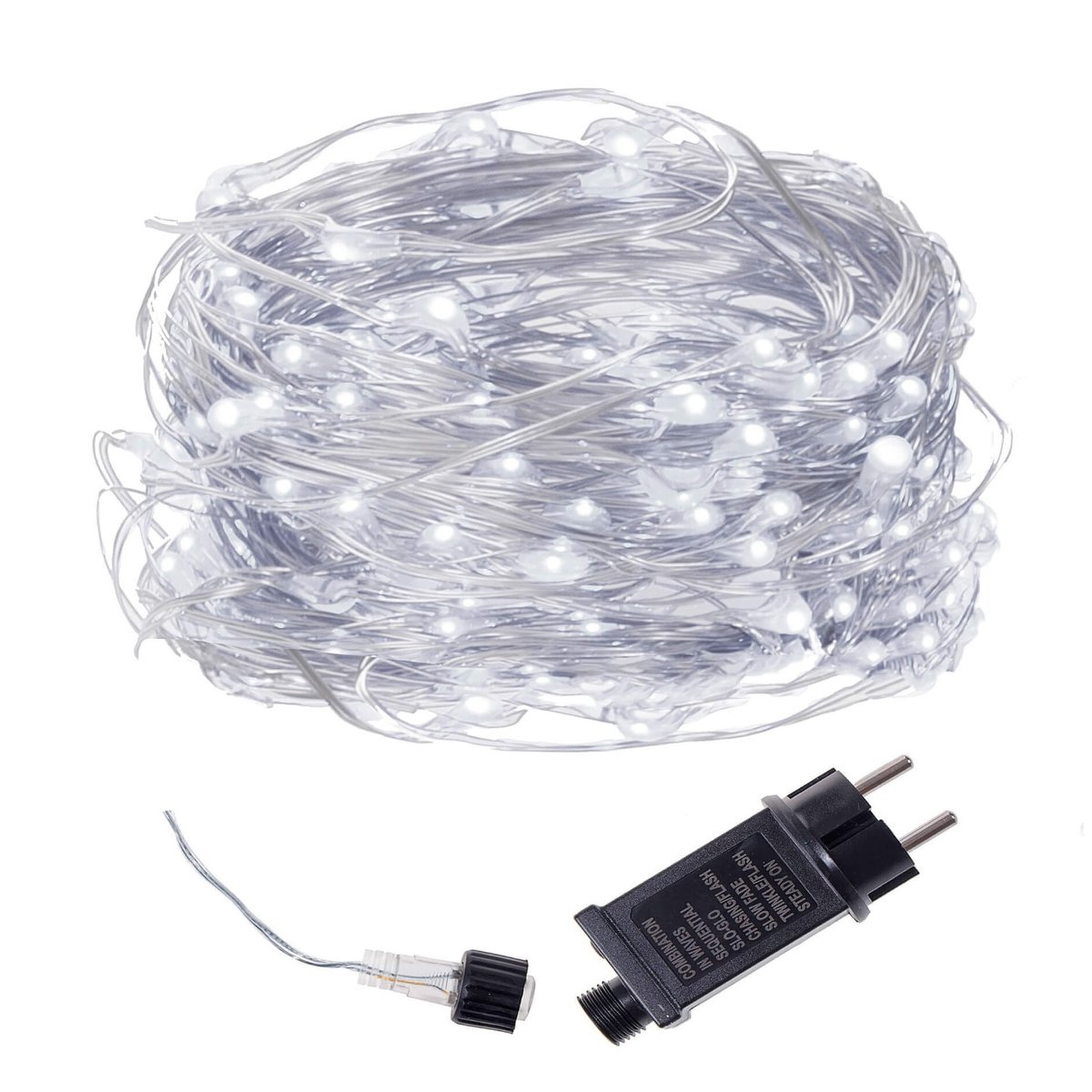 Springos, Lampki choinkowe 200 LED, barwa biała zimna