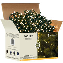 Springos, Lampki choinkowe, 500 LED, 41,5 m biały barwa biała ciepła