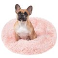 Springos, Legowisko dla psa 80cm, pluszowe posłanie dla psa brudny róż - Springos